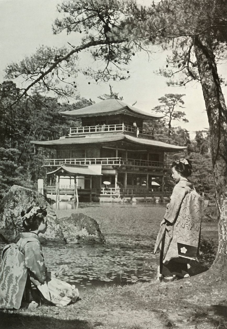 الجناح الذهبي Kinkakuji ، 1910. بواسطة هربرت بونتينج