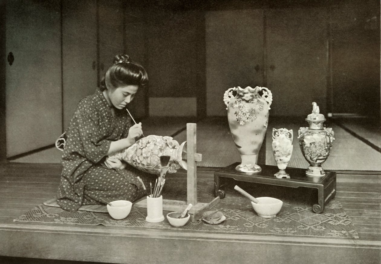 طلاء الفخار للتصدير ، 1910. بواسطة هربرت بونتينج
