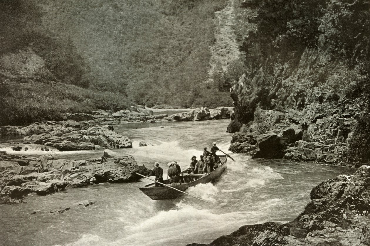 إطلاق النار على منحدرات كاتسورا-جاوا ، 1910. بواسطة هربرت بونتينج