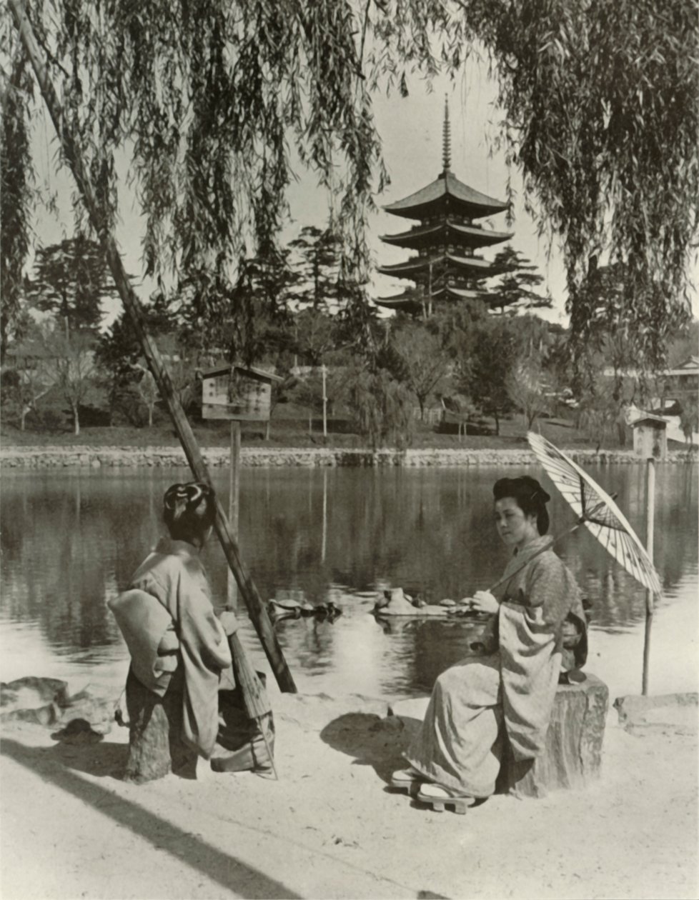 معبد نارا ، 1910. بواسطة هربرت بونتينج