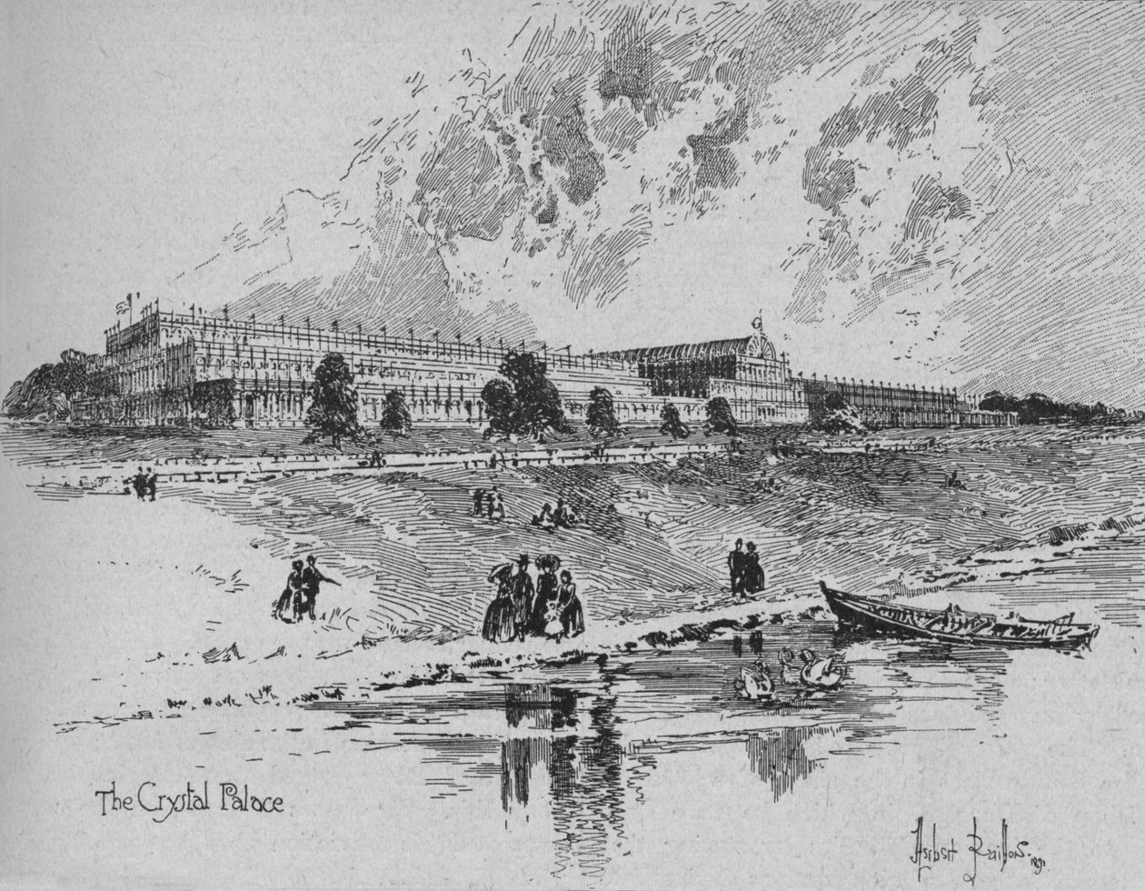 القصر كريستال في هايد بارك ، لندن ، 1851 ، 1891 بواسطة هربرت ريلتون
