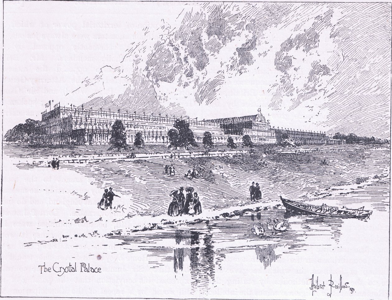قصر كريستال في هايد بارك لندن ، 1851 م بواسطة هربرت ريلتون
