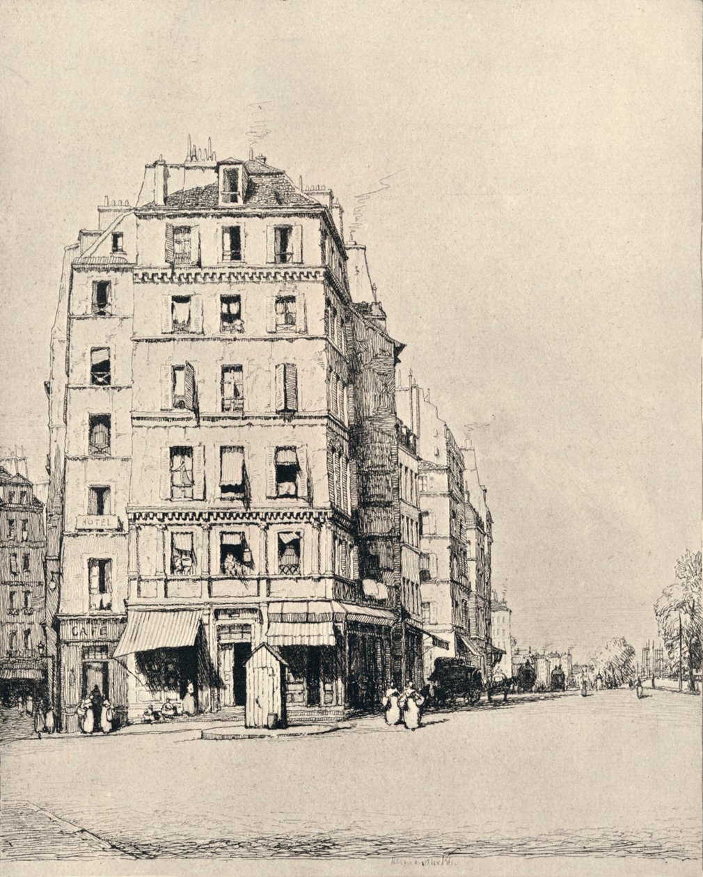 منازل قديمة على الرصيف ، 1915 بواسطة هيرمان ارمور وبستر