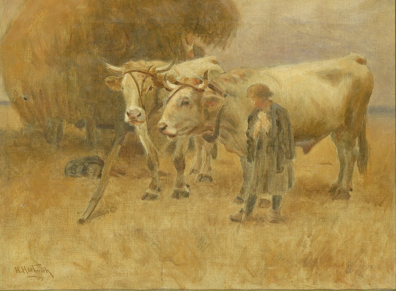رسم تخطيطي للحاصدين ، 1907. بواسطة هيرمان هارتويتش