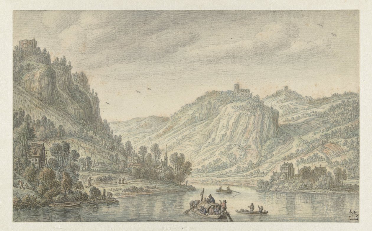 الراين في Drachenfels بواسطة هيرمان سافتلفين