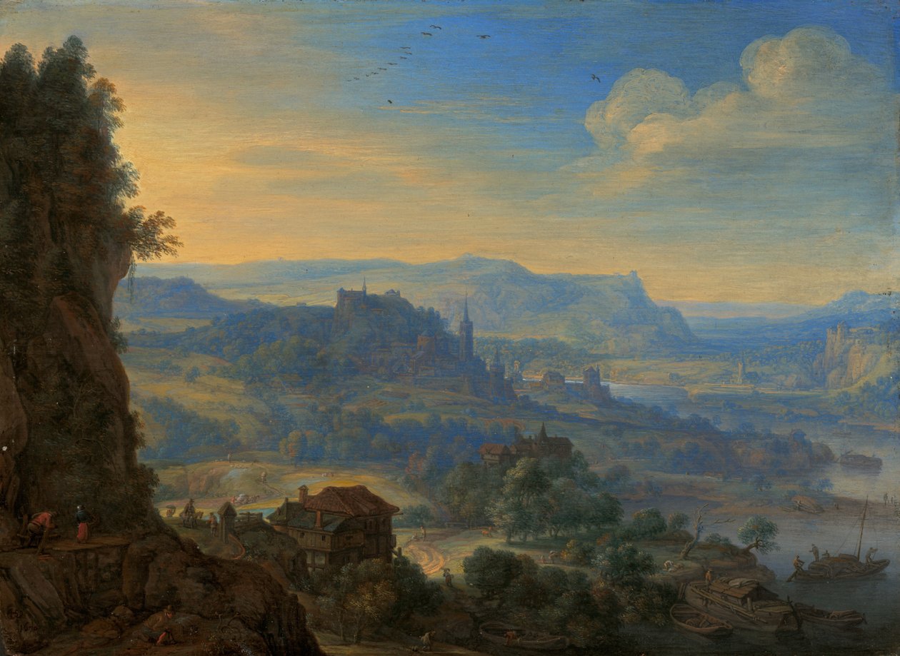 منظر نهر خيالي ، 1670. بواسطة هيرمان سافتليفن الأصغر