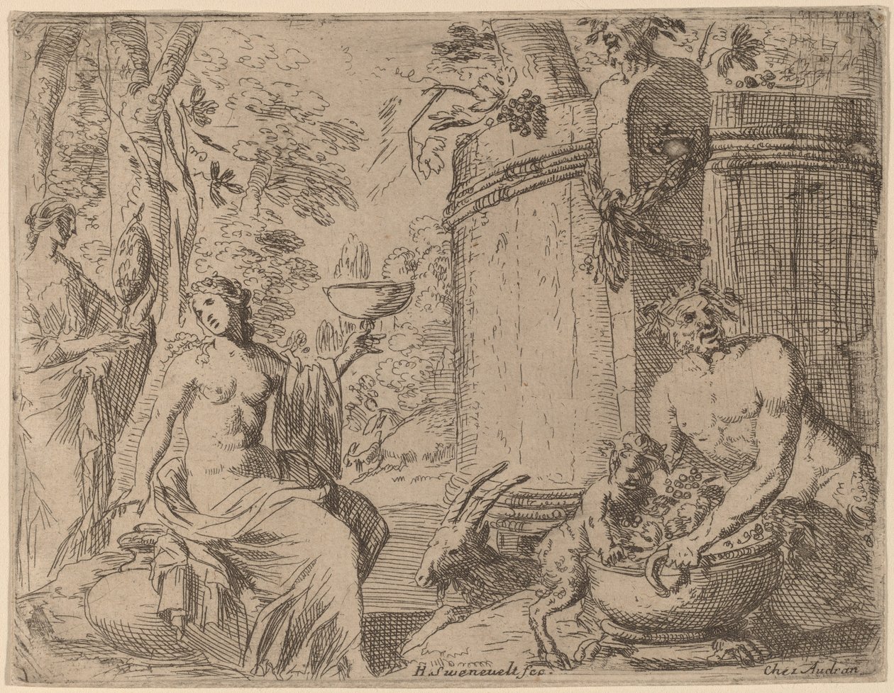 اثنان من الحوريات و Satyr قبل ضريبة القيمة المضافة الكبيرة بواسطة هيرمان فان سوانفيلت