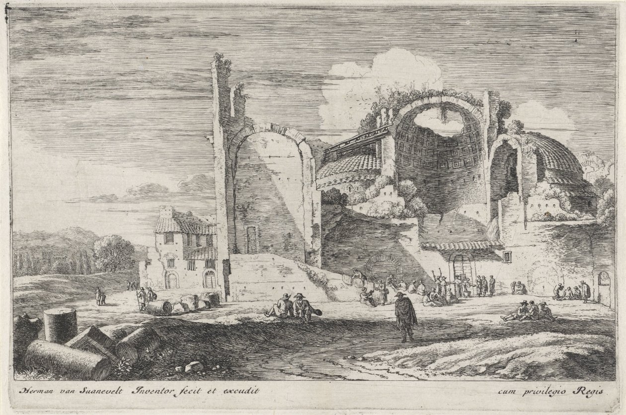 توزيع الخبز على الفقراء Twelve Landscapes (عنوان السلسلة) بواسطة هيرمان فان سوانفيلت
