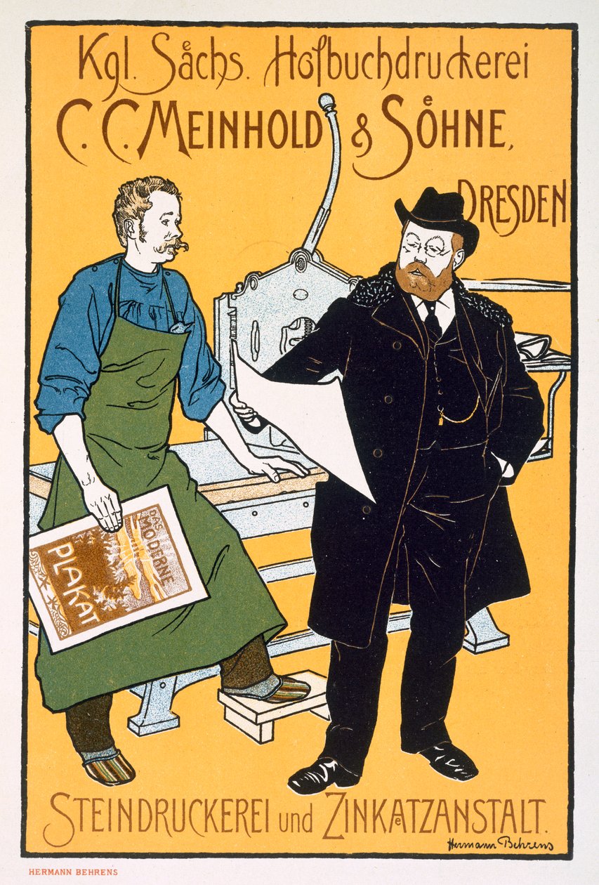 إعلان Pster CC Meinhold and Sons lithographers، Dresden بواسطة هيرمان بهرنز