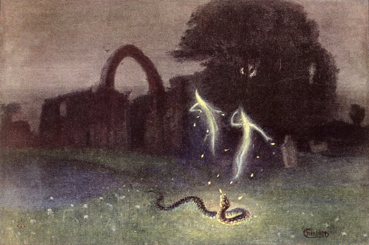 Will-o-the-wisp and Snake بواسطة هيرمان هندريش