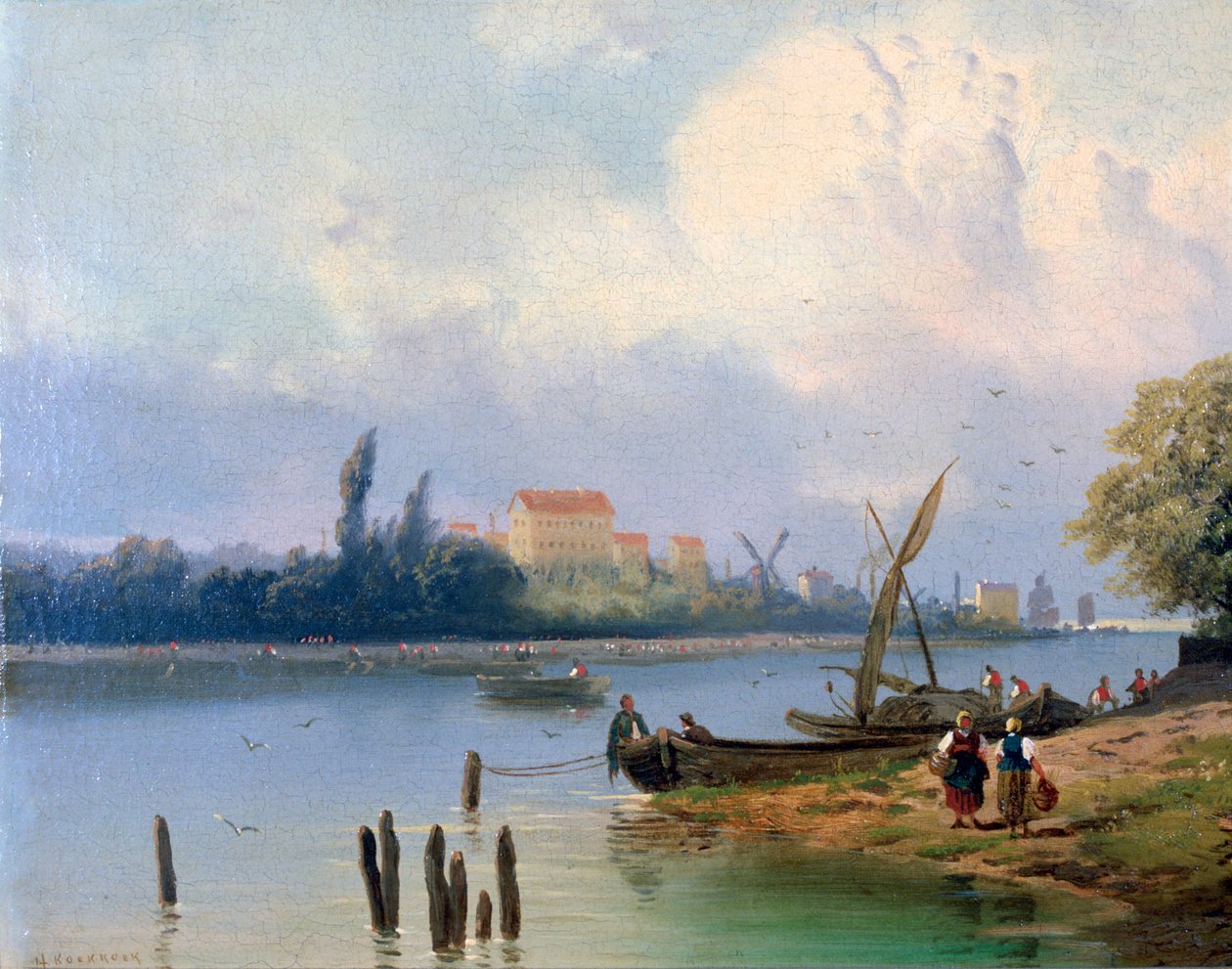 "الناس بالمراكب في هولندا" ، 1835-1882 بواسطة هيرمانوس كويكوك