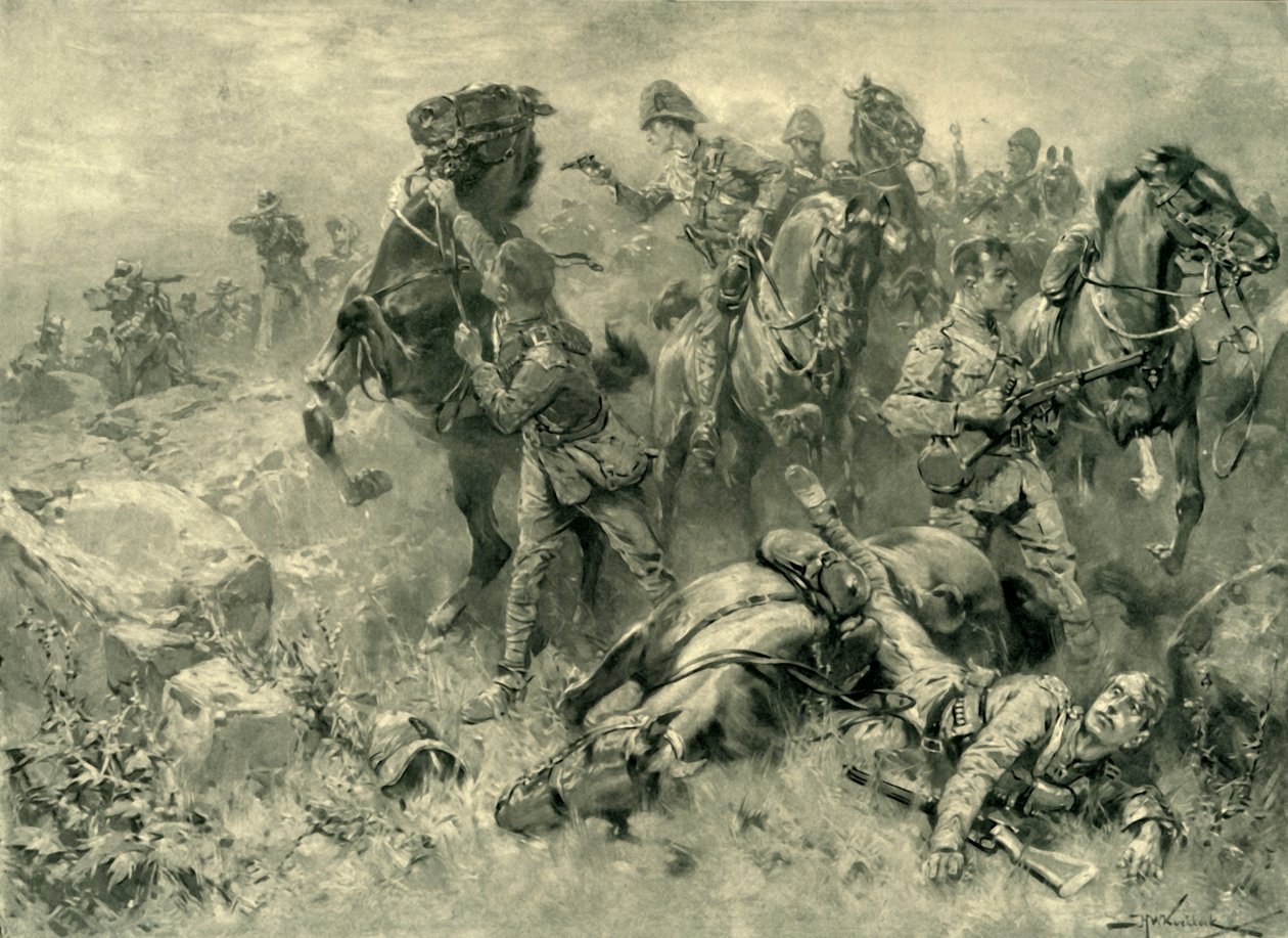 "Mishap to the Scots Greys at Klippan ، 18 فبراير 1902" ، 1902. بواسطة هيرمانوس ويليم كوكوك