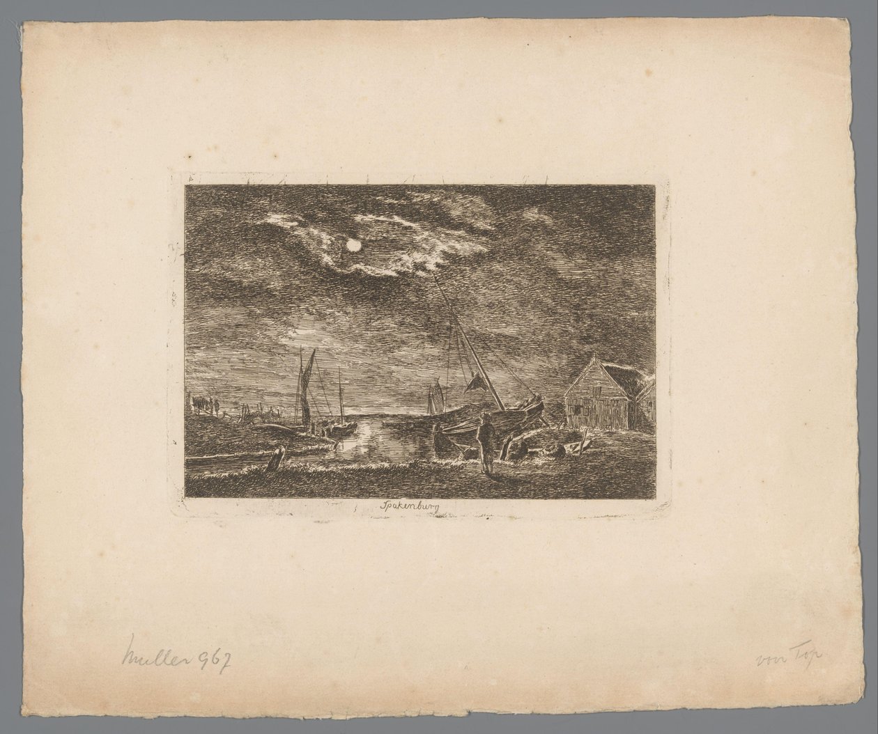 منظر لسباكينبرج Spakenburg (العنوان على الكائن) اختلاف المناظر الطبيعية (عنوان المسلسل) بواسطة هيرمانوس فان بروكسل