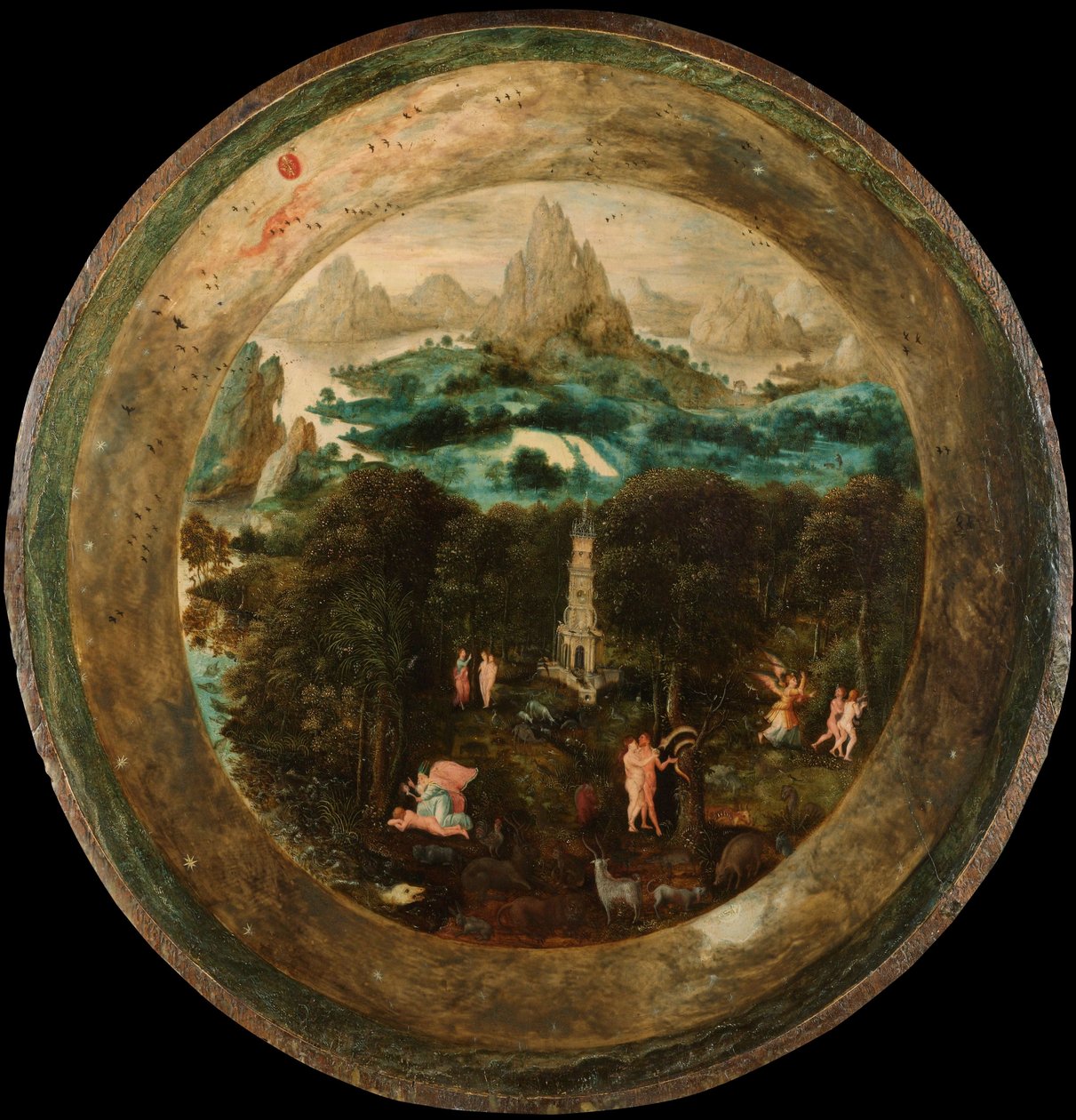 الجنة ، حوالي 1541-50 (زيت على لوح) بواسطة هيري التقى دي (c.1510 p.1550) بليز
