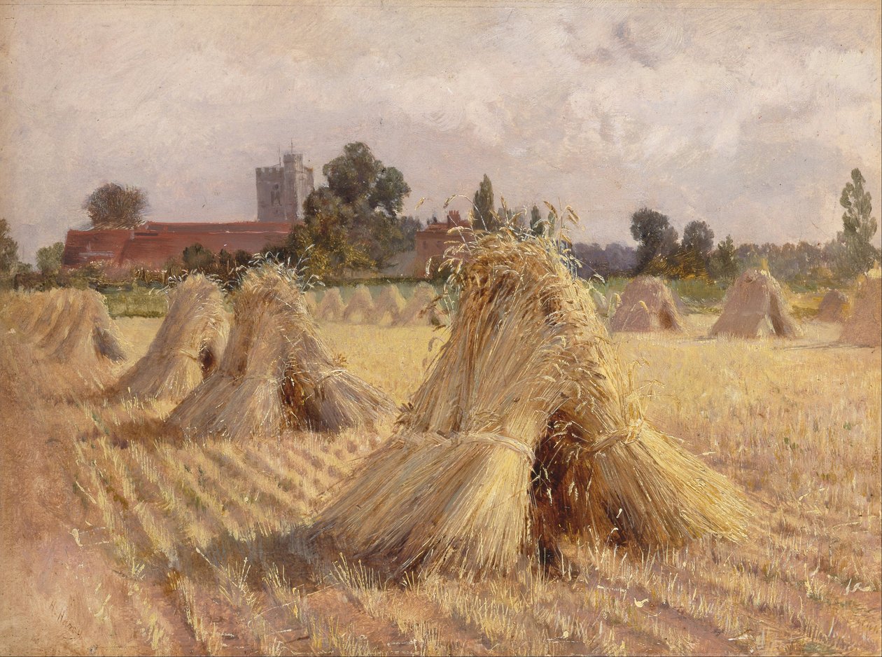 Stooks الذرة بواسطة كنيسة براي بواسطة هيوود هاردي