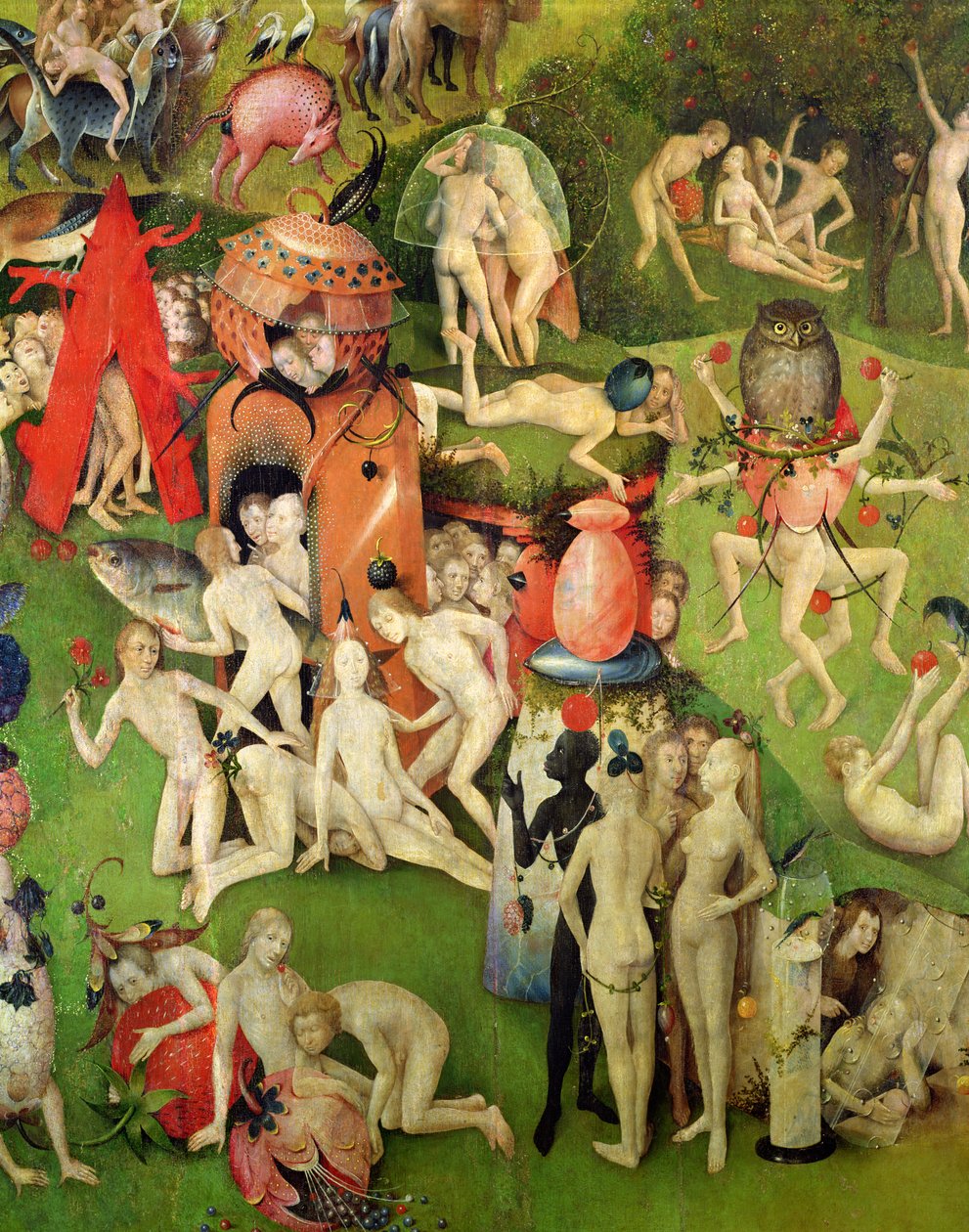 The Garden of Earthly Delights: Allegory of Luxury ، لوحة مركزية ثلاثية ، c.1500 (التفاصيل) بواسطة هيرونيموس بوش