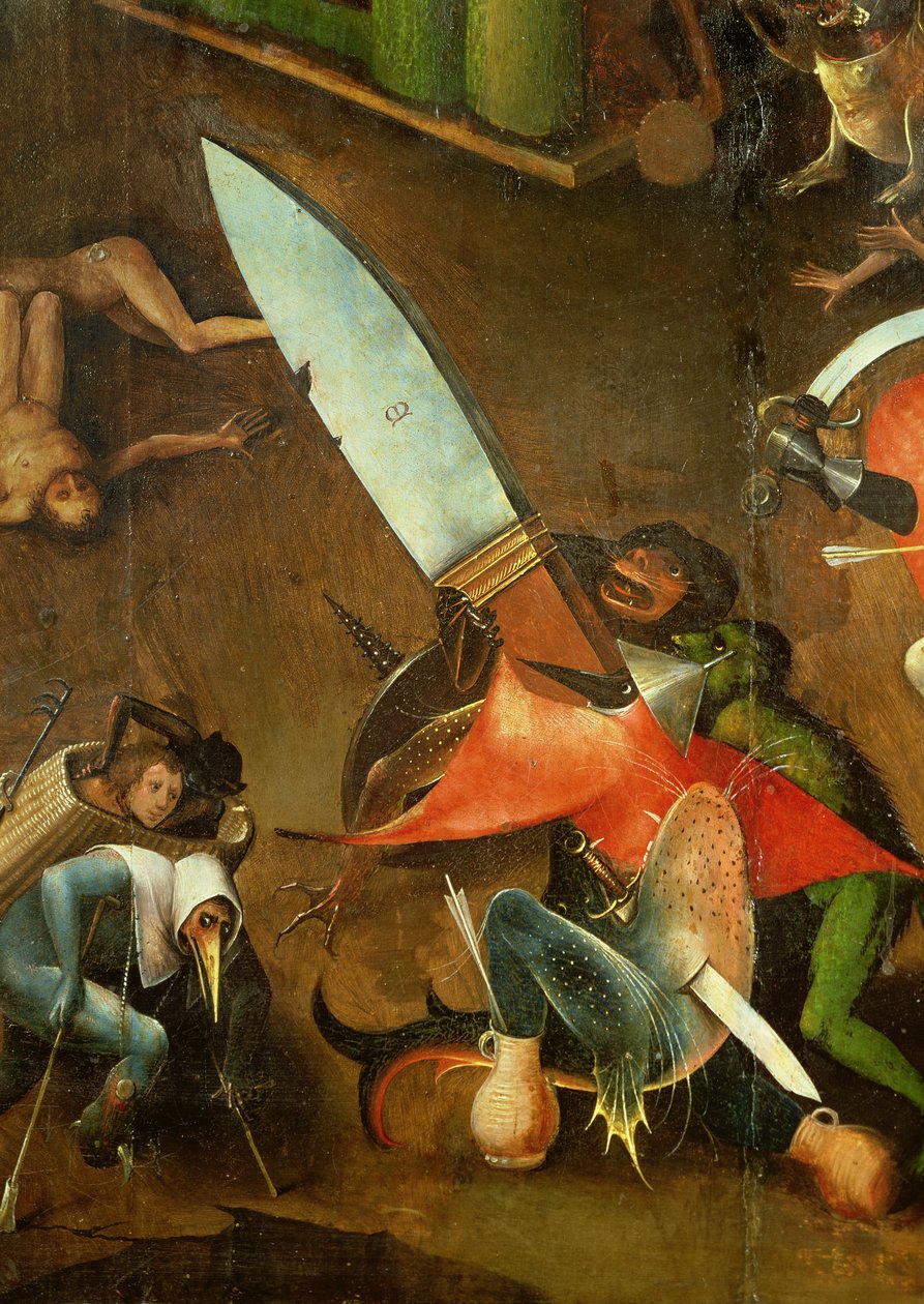 الحكم الأخير (Altarpiece): تفاصيل الخنجر بواسطة هيرونيموس بوش