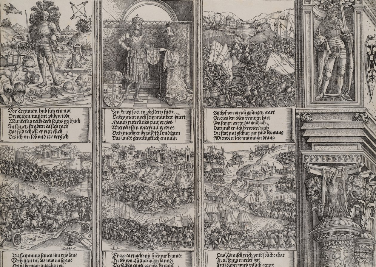 خطبة ماري من بورغندي ، يونغ ماكسيميليان ، النضال من أجل الصلاح البورغندي ... ، 1515. بواسطة هيرونيموس أندريا