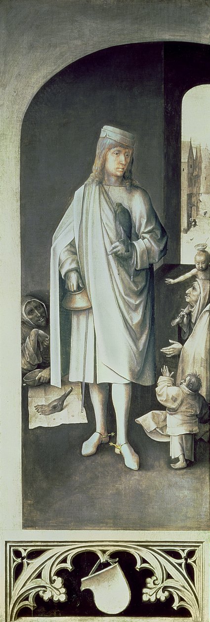 سانت بافو ، الجزء الخارجي من الجناح الأيمن من الحكم الأخير Altarpiece بواسطة هيرونيموس بوش