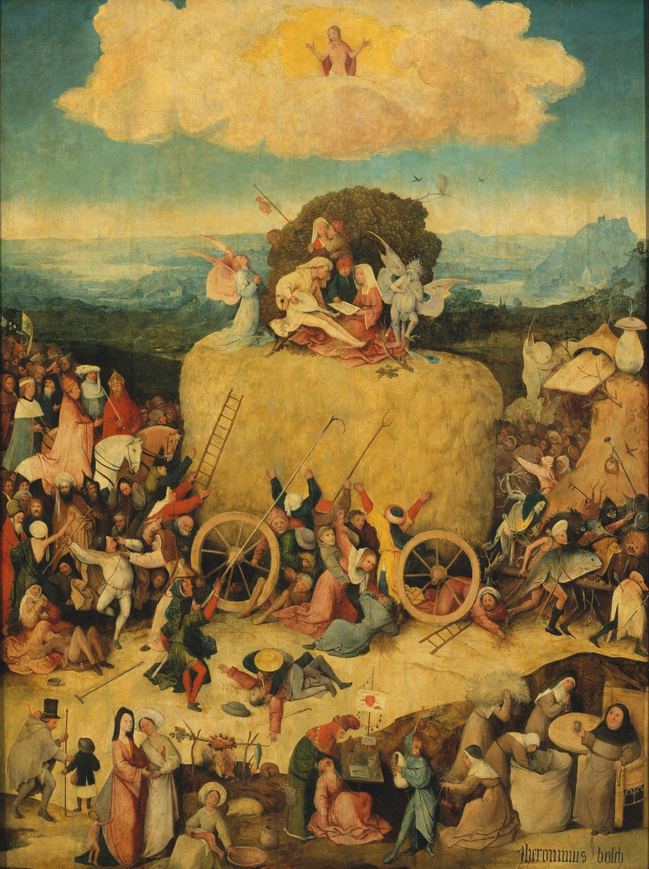 لوحة Haywain Triptych المركزية ، ج. 1516 بواسطة هيرونيموس بوش
