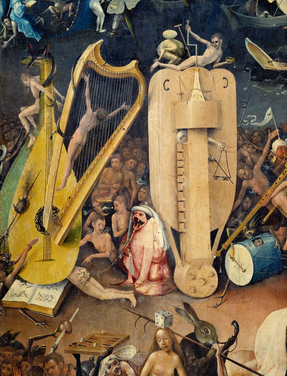 تفاصيل الجحيم للجزء الأيمن من ثلاثية "The Garden of Terrestrial Delices" بقلم هيرونيموس فان أكين (أكين) ديت جيروم بوش (1450-1516) بواسطة هيرونيموس بوش