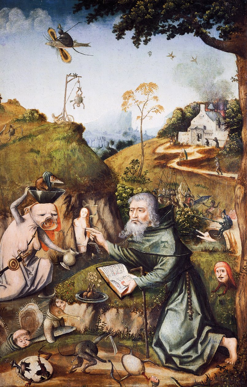 The Temptation of Saint Anthony, by Hieronymus Bosch (ca 1450-1516), oil on panel. Netherlands بواسطة هيرونيموس بوش