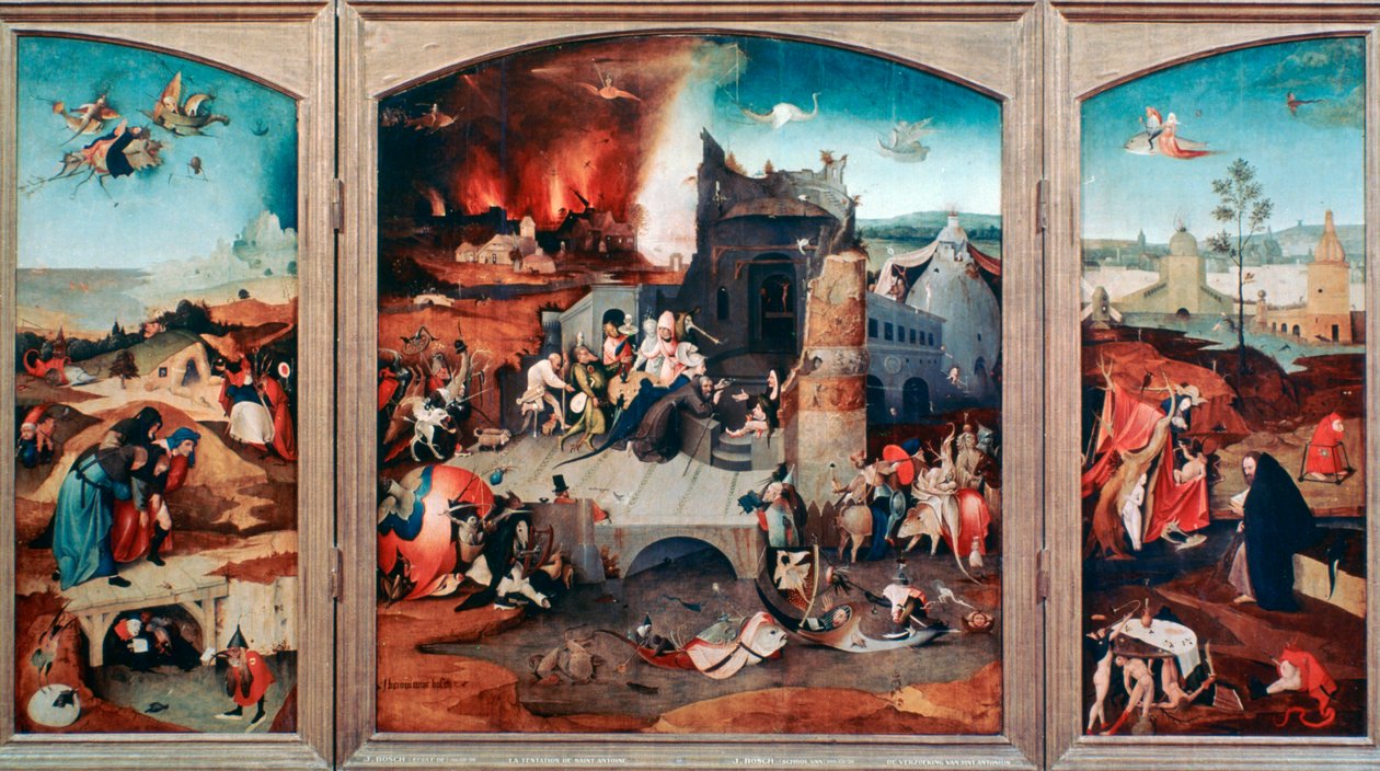 ثلاثية من إغراء القديس أنطونيوس ، c1480-1516 بواسطة هيرونيموس بوش