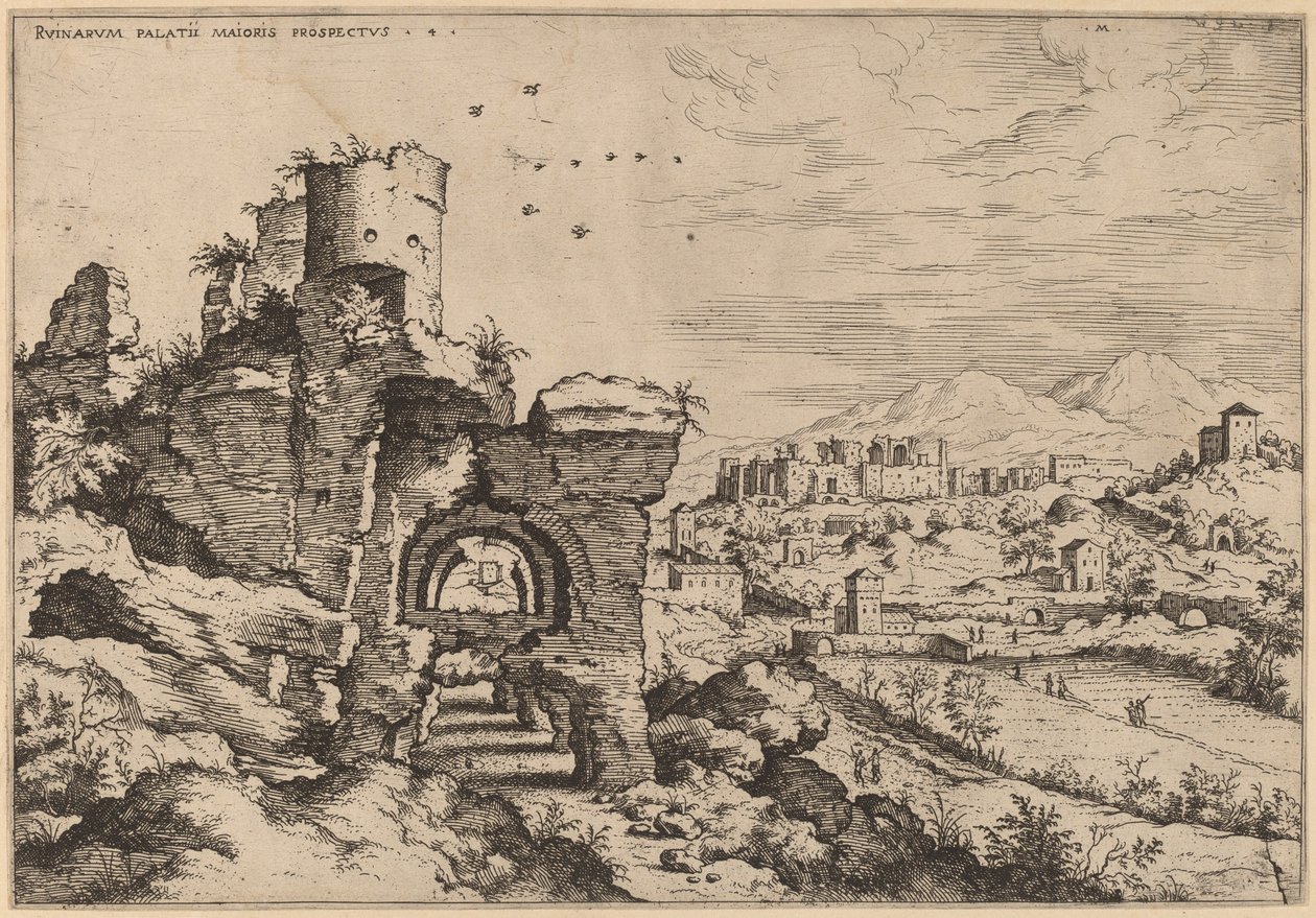 أطلال على Palatine ، تطل على حمامات Caracalla بواسطة هيرونيموس كوك