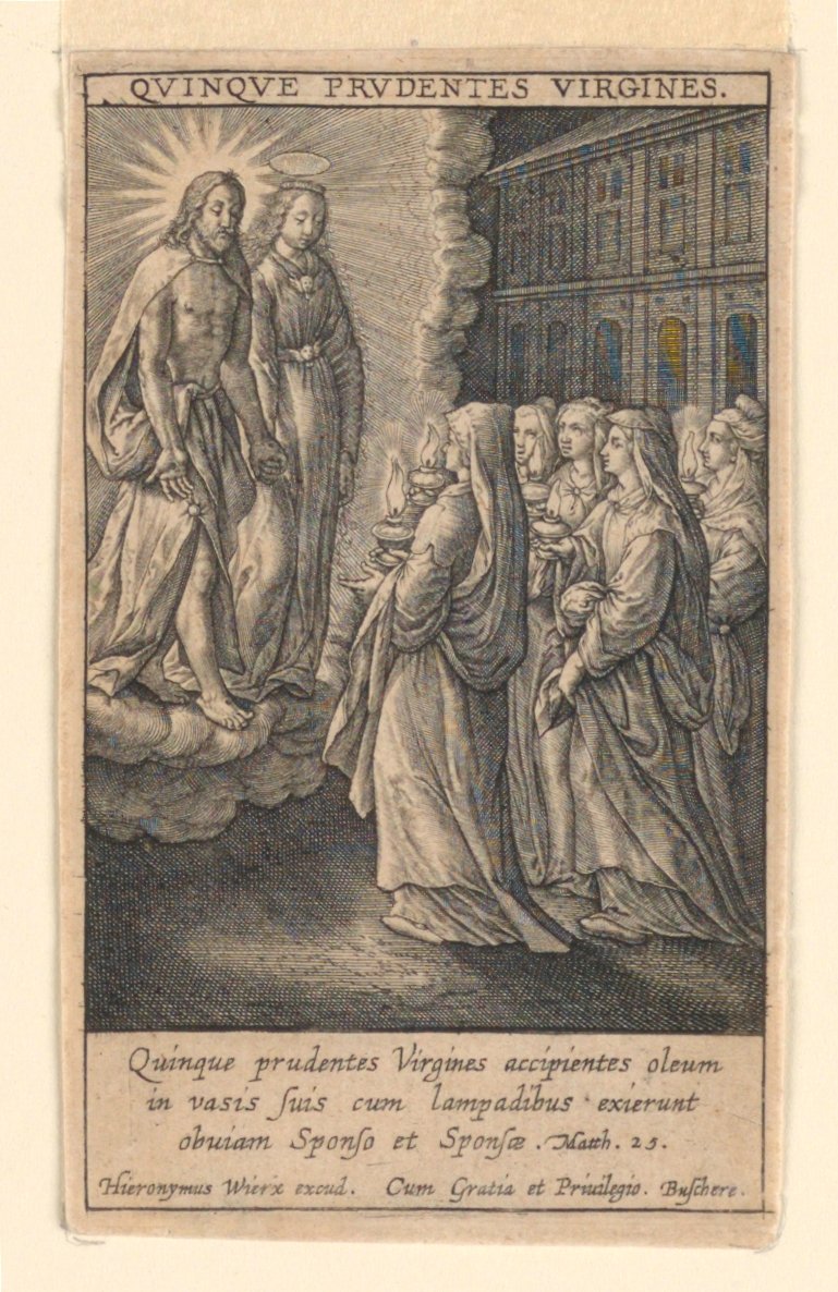 The Five Wise Virgins ، من جناح "Speculum Virginitatis" بواسطة هيرونيموس ويريكس