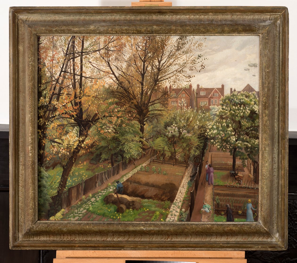 Wartime Garden، Finchley Road، Hampstead (زيت على قماش) بواسطة هيلدا كارلين