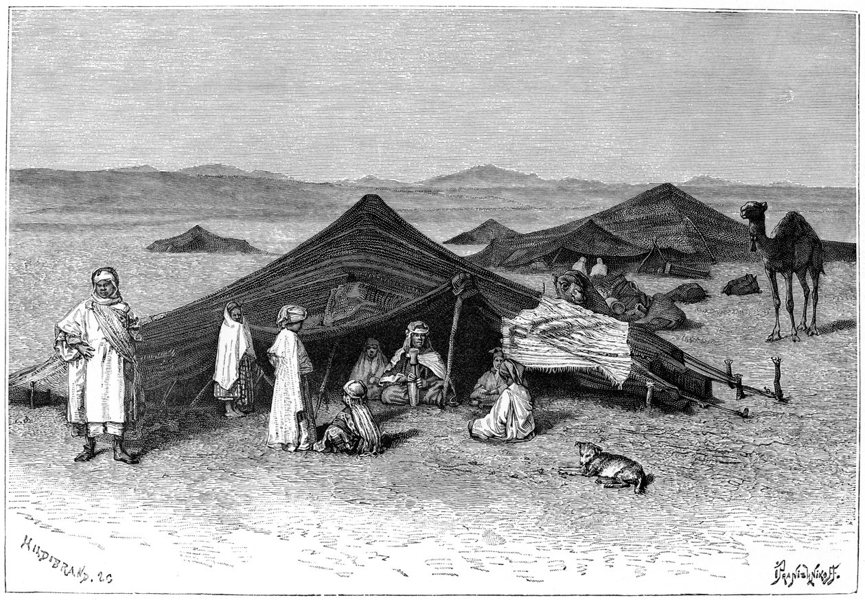 مخيم البدوي ، الصحراء ، c1890 بواسطة هيلديبراند
