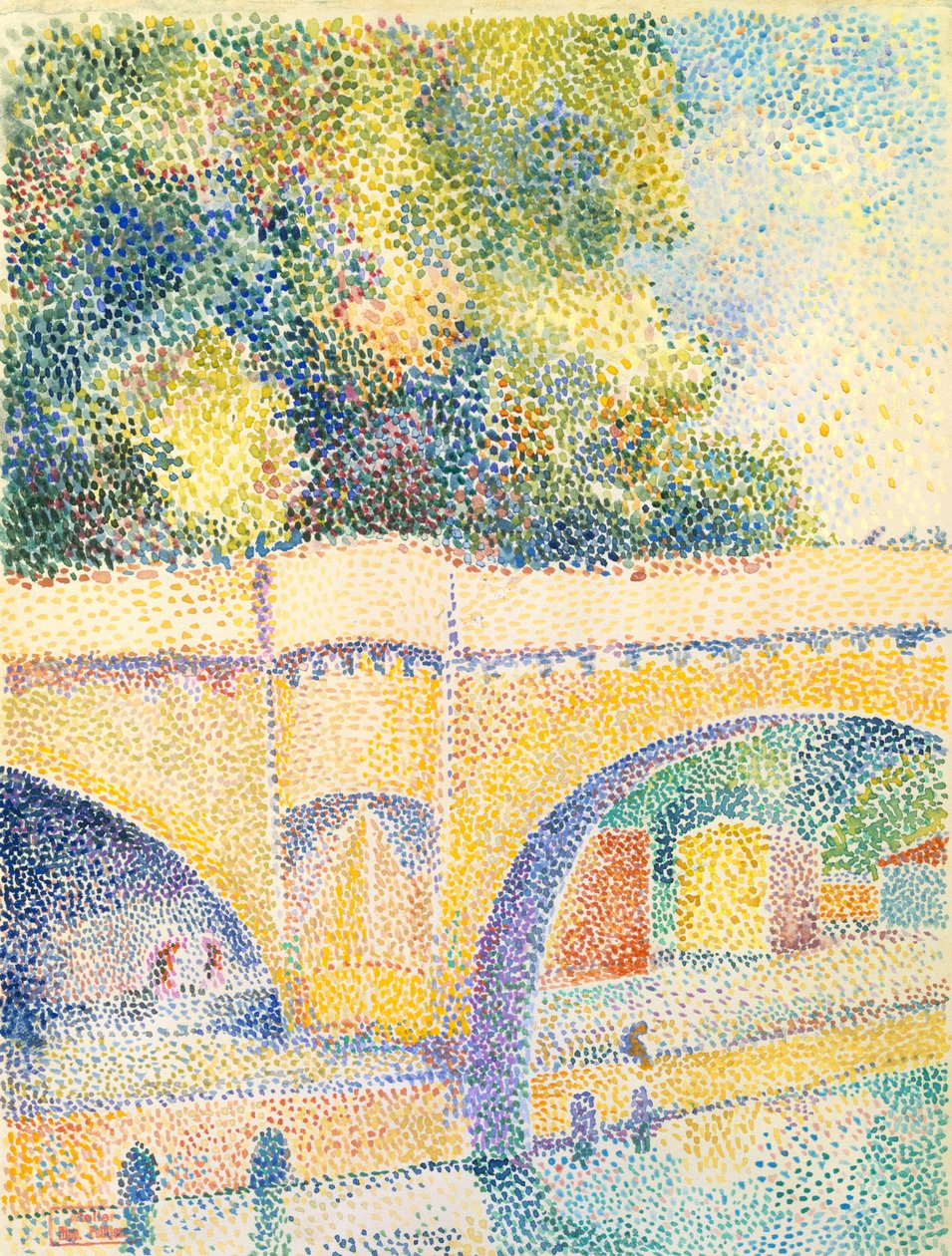 Le Pont Neuf ، c.1912-14 (مرحاض وغواش على ورق) بواسطة هيبوليت بيتيتجين