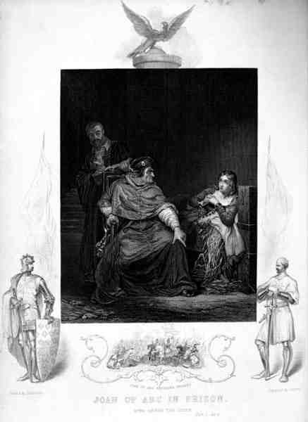 جان دارك في السجن ، الفصل الثالث ، في هنري السادس ، بقلم ويليام شكسبير (1564-1616) نقش بواسطة ج. روجرز (نقش) بواسطة هيبوليت ديلاروش