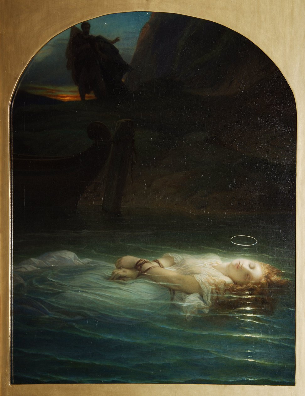 غرق الشهيد المسيحي في نهر التيبر في عهد دقلديانوس (244-311) - رسم بول هيبوليت ديلاروش (1797-1856) زيت على قماش بواسطة هيبوليت (1797 1856) ديلاروش