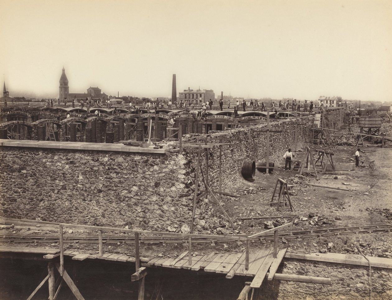 خزان مونتروج ، الحوض العلوي ، الجانب الأيمن خزان مونتروج ، الحوض العلوي ... ، c. 1870. بواسطة هيبوليت أوغست كولارد
