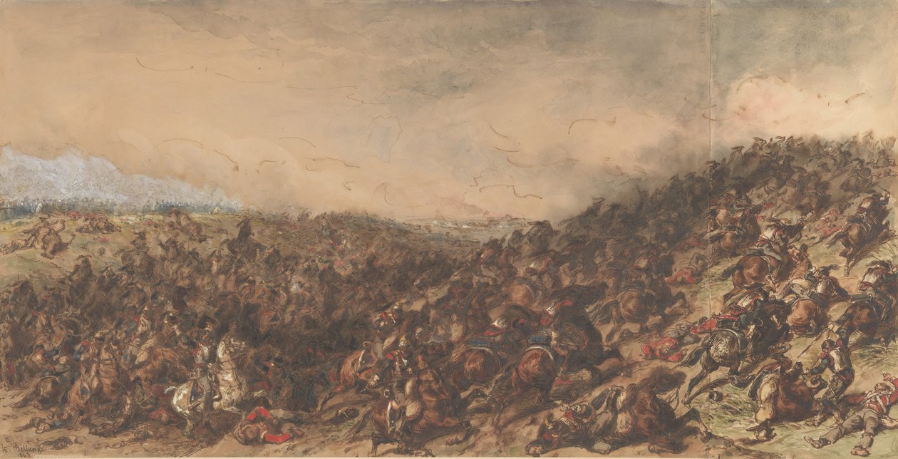مشهد المعركة واترلو ، 1815-66. بواسطة هيبوليت بيلانج