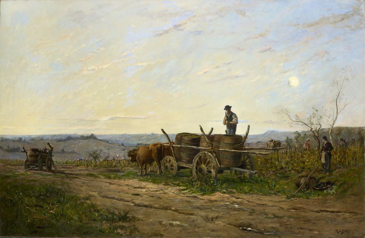الحصاد في الصباح ، 1876 بواسطة Hippolyte Camille Delpy