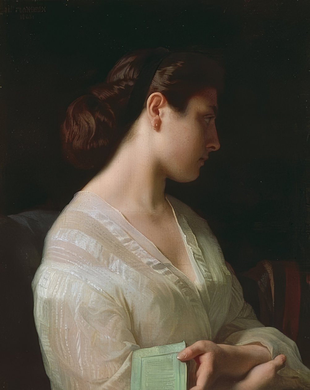 Mädchenportrait (دراسة الفتاة تقول اليونانية الشابة). 1863 بواسطة هيبوليت فلاندرين