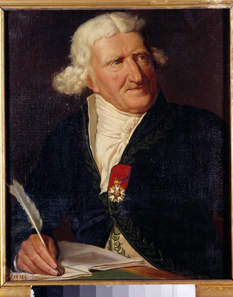 صورة أنطوان أوجستين بارمنتييه (1737-1813) ، صيدلي عسكري فرنسي ومهندس زراعي رسم بواسطة هيبوليت إيزودور دوبوي كولسون (1820-1862) 1857. قاتمة. 0،65x0،54 م. بواسطة هيبوليت إيزيدور دوبوي كولسون