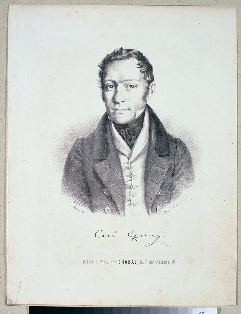 كارل تشيرني (1791-1857) منقوش من قبل هوارد بواسطة هيبوليت لاليماند