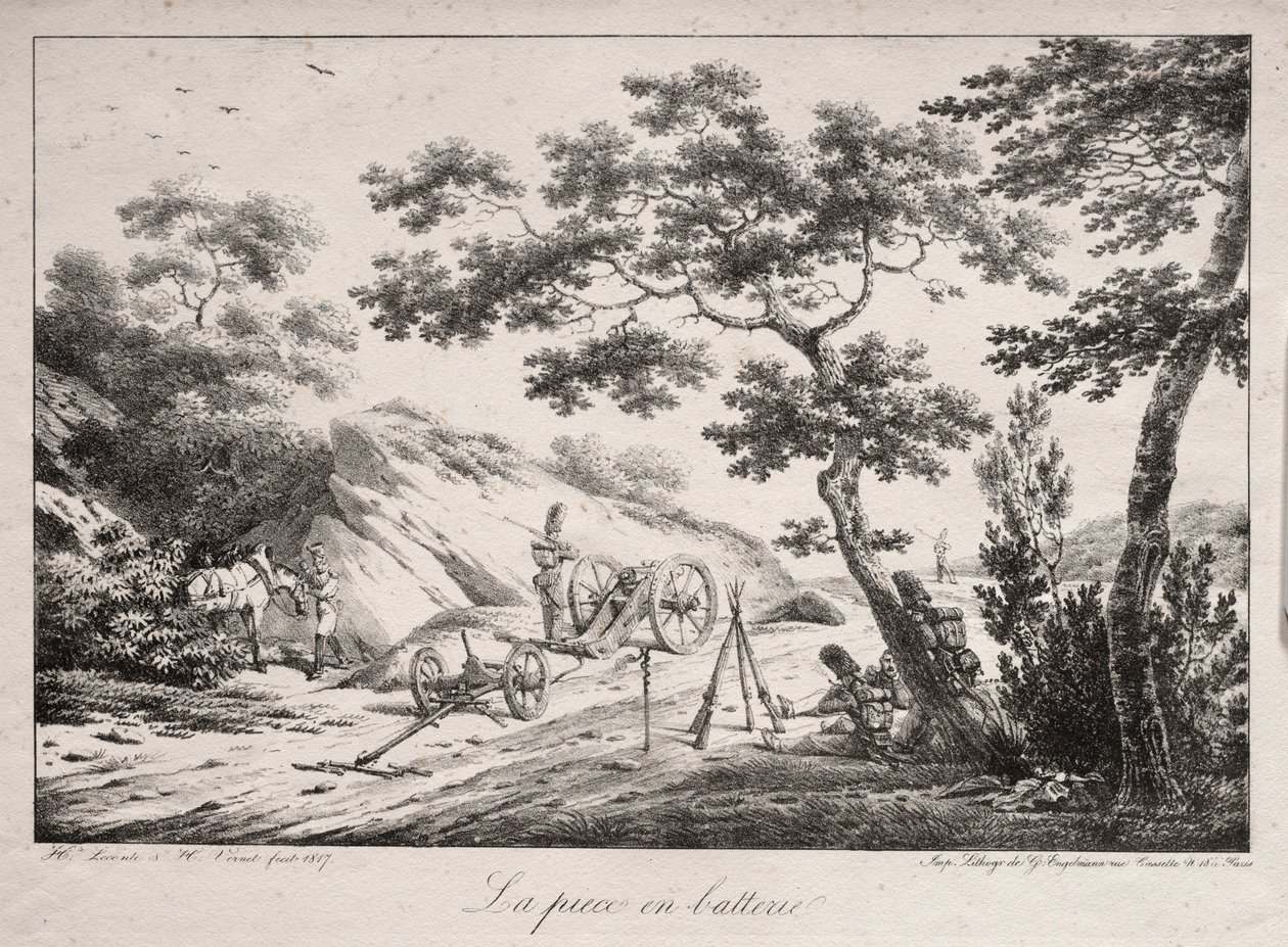 الكنسي جاهز لاطلاق النار ، 1817. بواسطة هيبوليت ليكومت