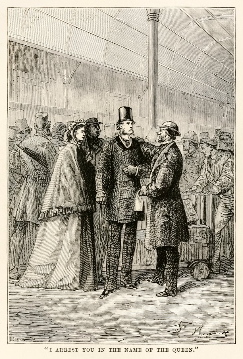أقبض عليك باسم الملكة ، من حول العالم في ثمانين يومًا بقلم جول فيرن (1828-1905) ، 1873 بواسطة هيبوليت ليون بعد بينيت