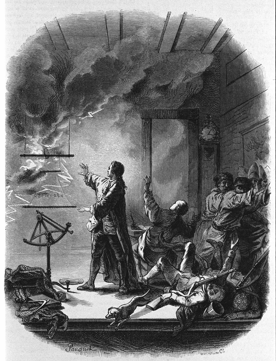 قام بتجربة الأب تشابي داتيروش ، من أكاديمية العلوم ، في توبولسك في سيبيريا عام 1761. رسم باك بعد ليبرنس. بواسطة هيبوليت لويس باوكيه