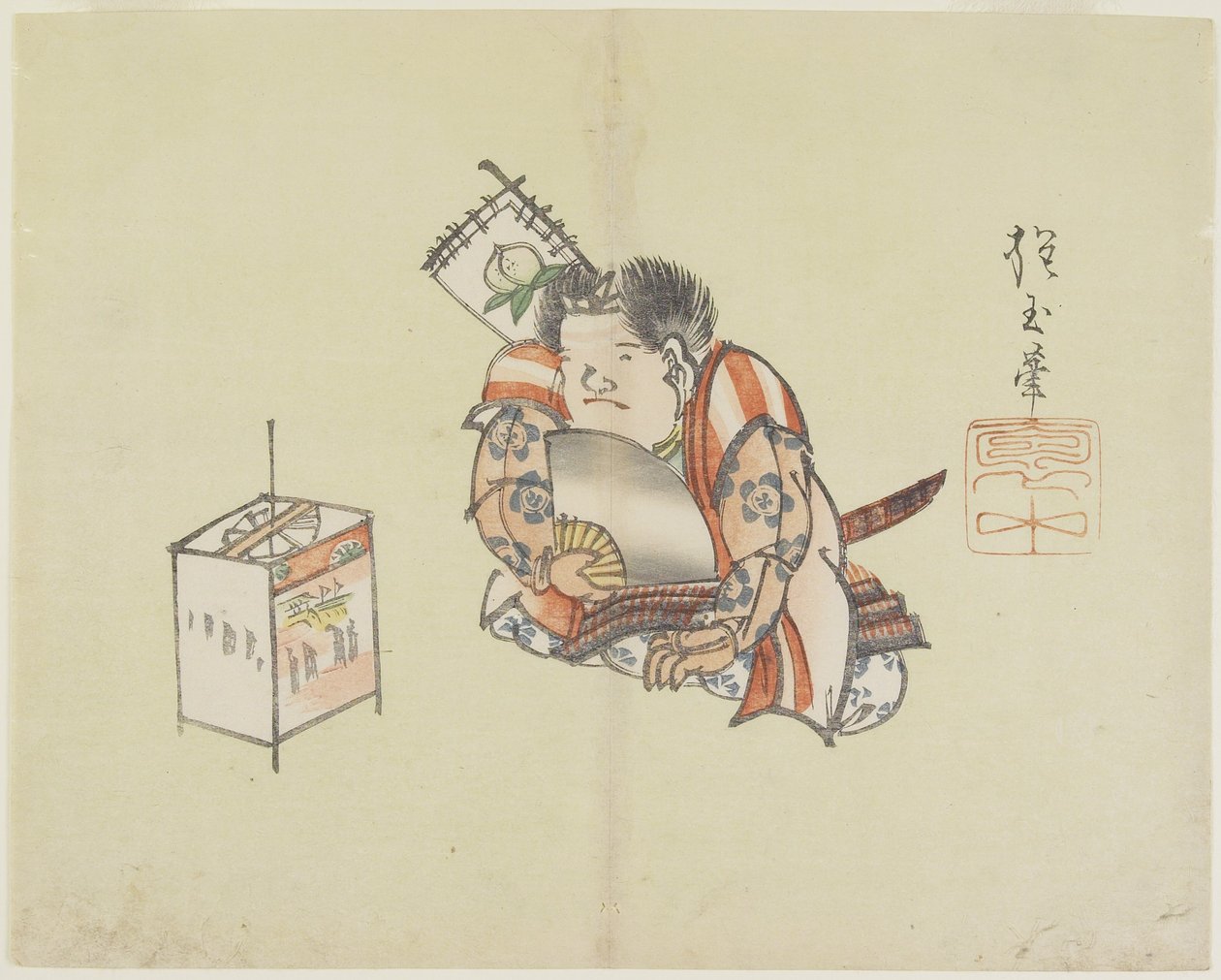 (Momotaro_ باستخدام مروحة) ، ج. 1830 بواسطة Hogyoku