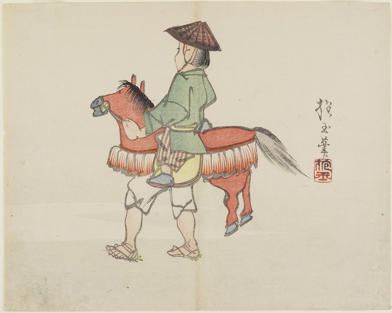 (المؤدي في الشارع مع زي الحصان) ، ج. 1830 بواسطة Hogyoku