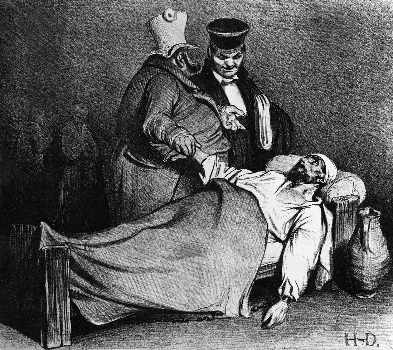 كاريكاتير لويس فيليب مع المدعي العام الفرنسي ، من "لا كاريكاتور" ، 11 سبتمبر 1834 بواسطة الشرف دومييه