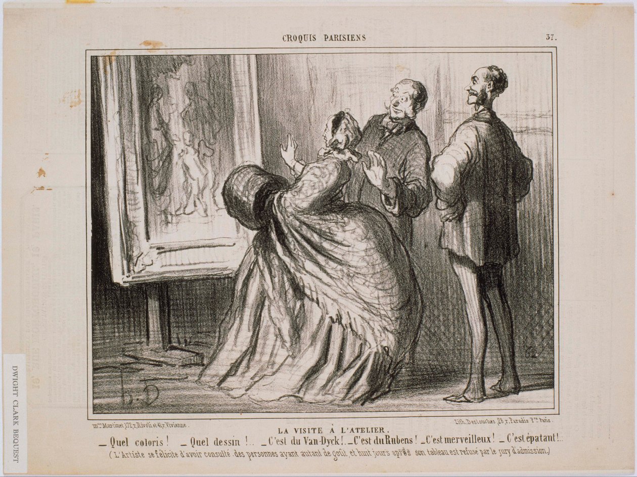Croquis Parisiens- الزيارة إلى ورشة العمل - يا له من رسم تخطيطي! يا له من رسم! إنه فان ديك بواسطة الشرف دومييه