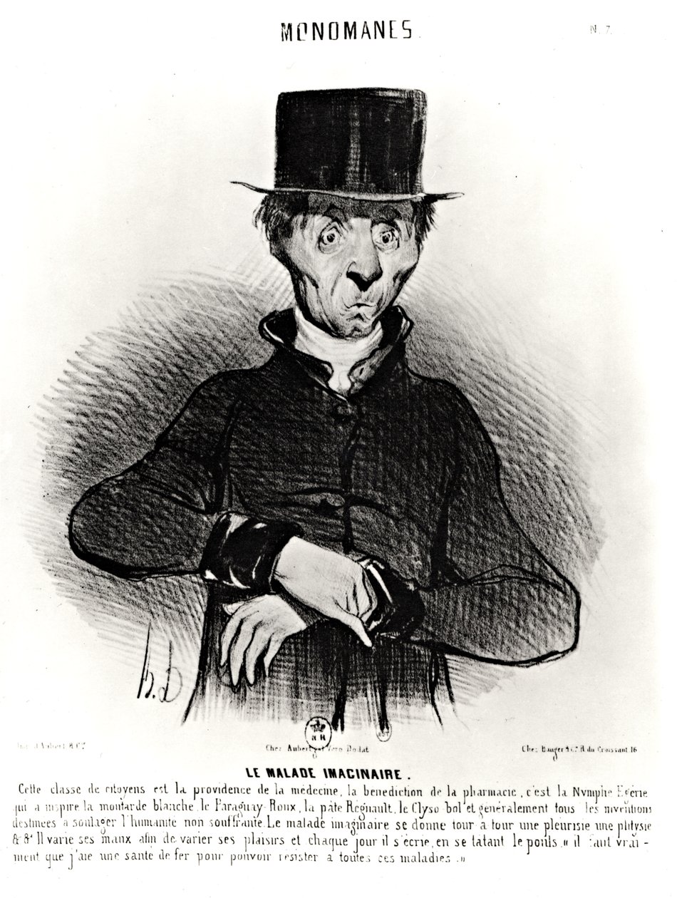 Le Malade Imaginaire ، من سلسلة "Monomanes" ، 1830 بواسطة الشرف دومييه