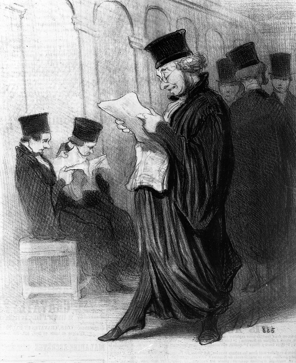 أهل العدل ، كرتون من "لو شاريفاري" ، 26 مارس 1846 بواسطة الشرف دومييه