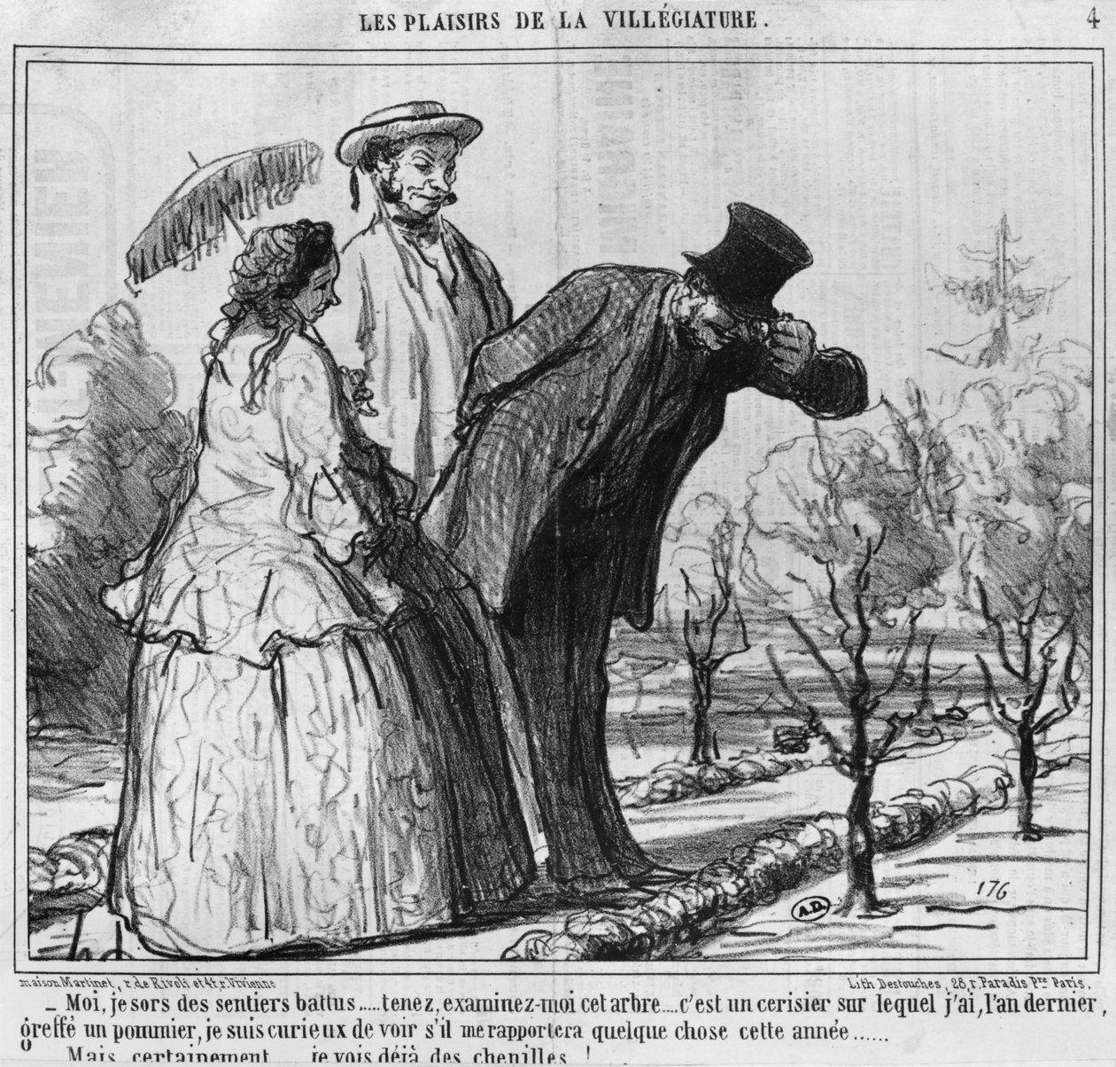 ملذات Villegiature ، التوضيح من "لو شاريفاري" ، 1858 بواسطة الشرف دومييه